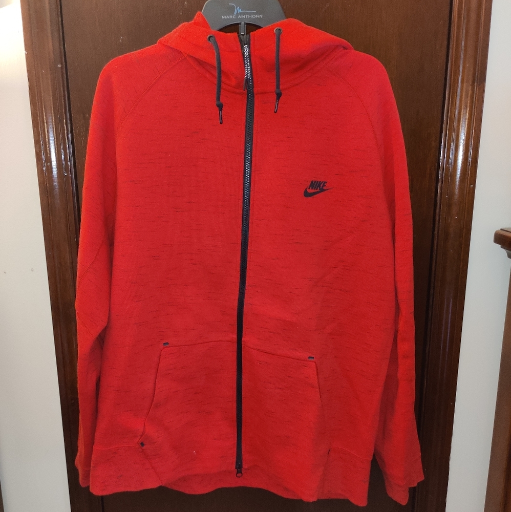 Nike Red Zip Up Sweater